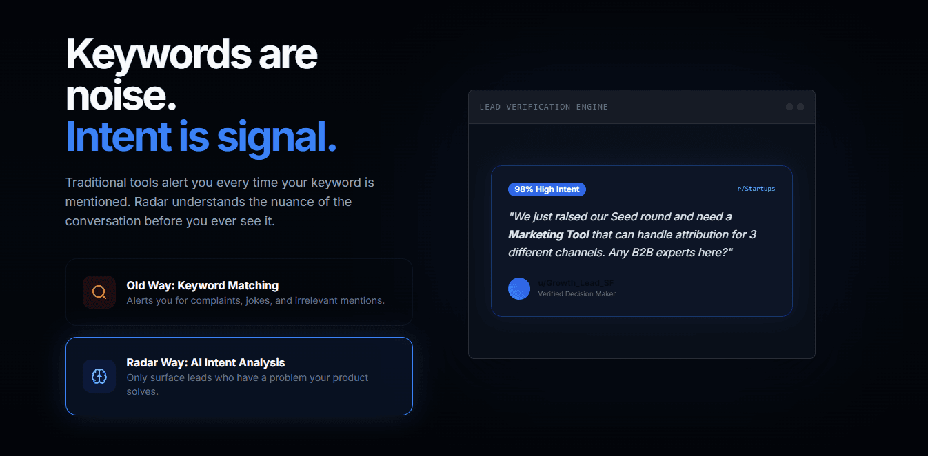 Radar AI Intent Detection